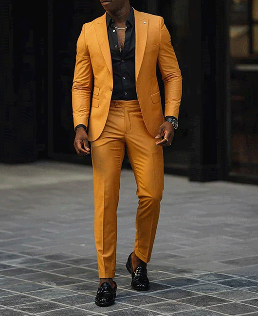 Casual Plain Lapel Collar Blazer & Pencil Pants 2Pcs Set