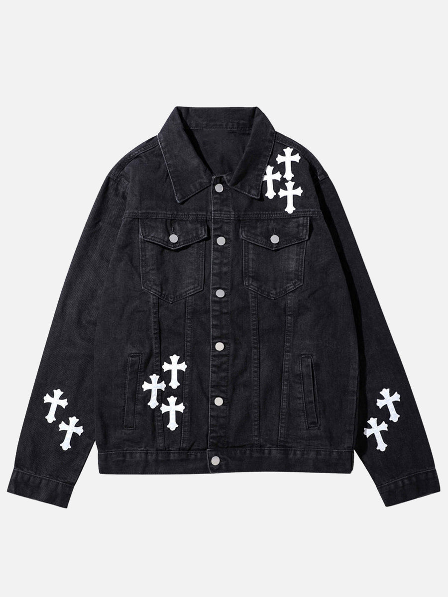 The Vimiaparty Vintage Cross Denim Jacket