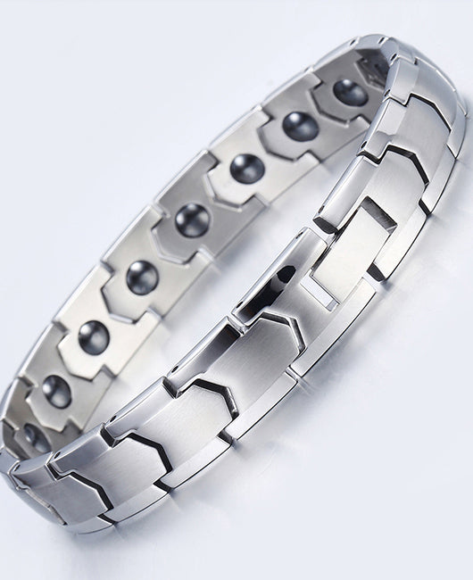 Minimalist Multicolor Stainless Steel Magnet Bracelet