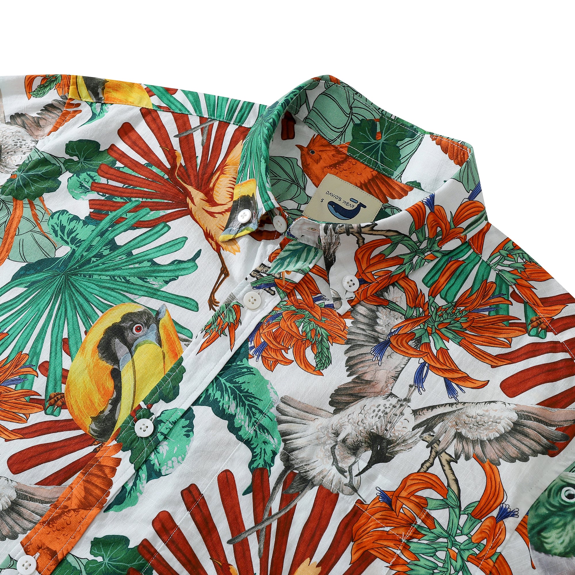 Toucans And Bird Of Paradise Men's Button Down Shirt Tropical Life
