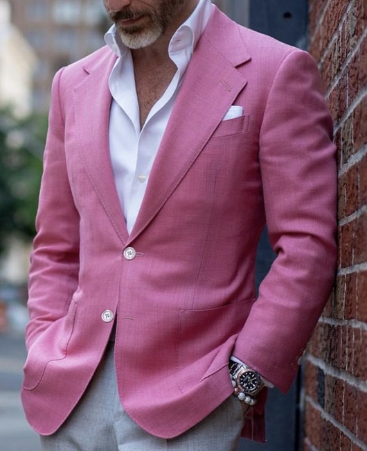 Elegant Solid Color Notch Lapel One Button Pocket Blazer