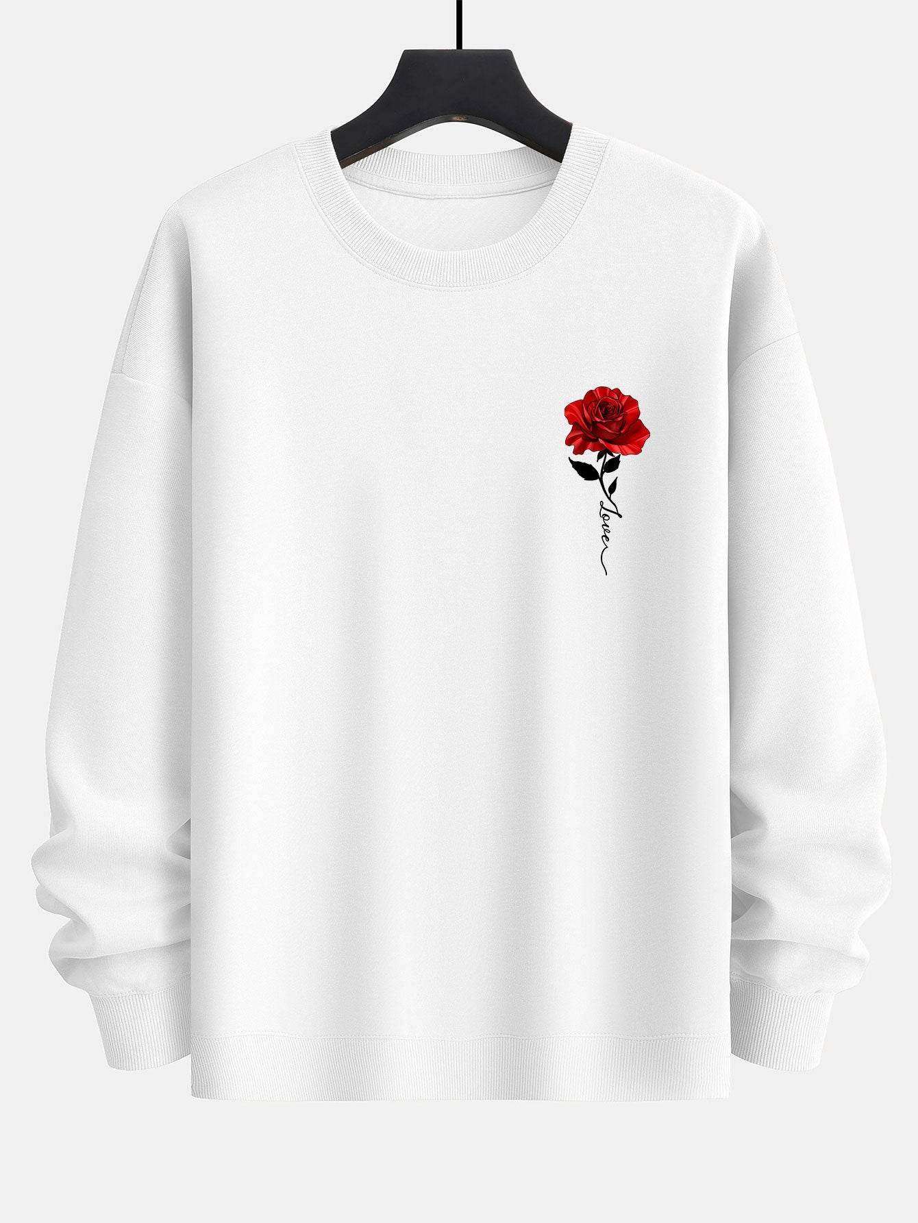 Rose Print Relax Fit Sweatshirt