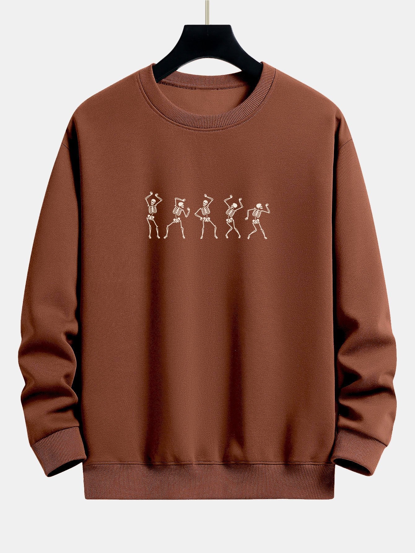 Dancing Skull Print Relax Fit Sweatshirt