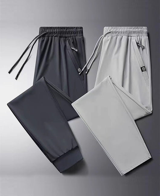 Men Drawstring Breathable Straight Pants