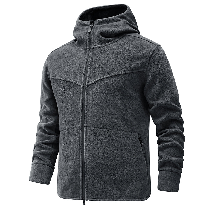 Men's Outdoor Warm Solid Fleece Jacket
