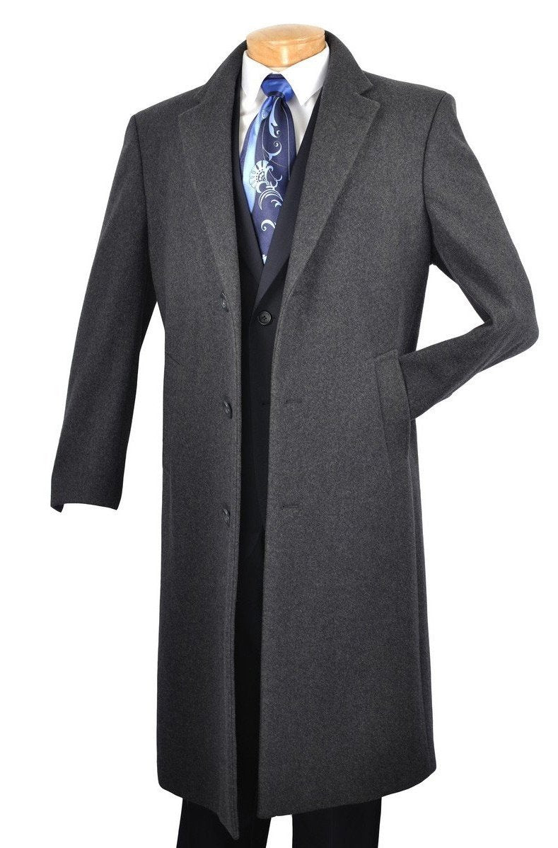 Milan Collection - Wool and Cashmere Regular Fit Dress Top Coat 48