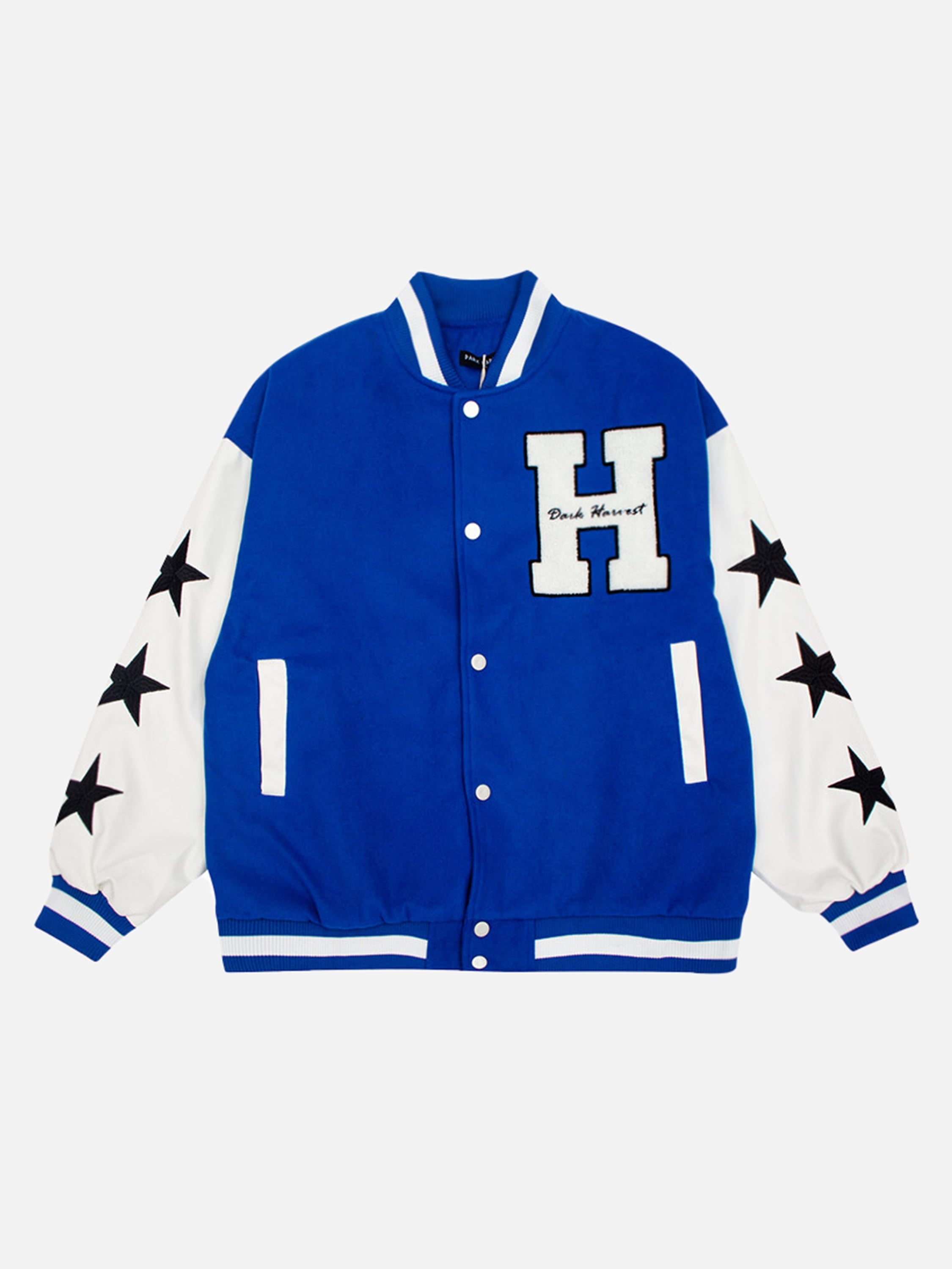 The Vimiaparty Star Letter Embroidery Clash Of Colors Baseball Jacket