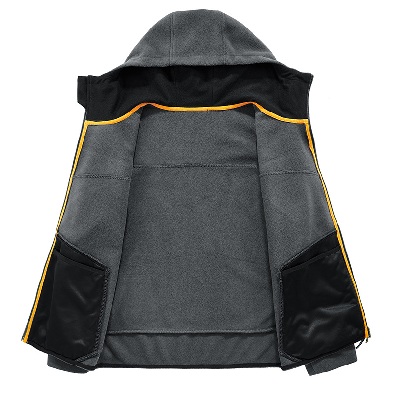 Men's Outdoor Warm Solid Fleece Jacket