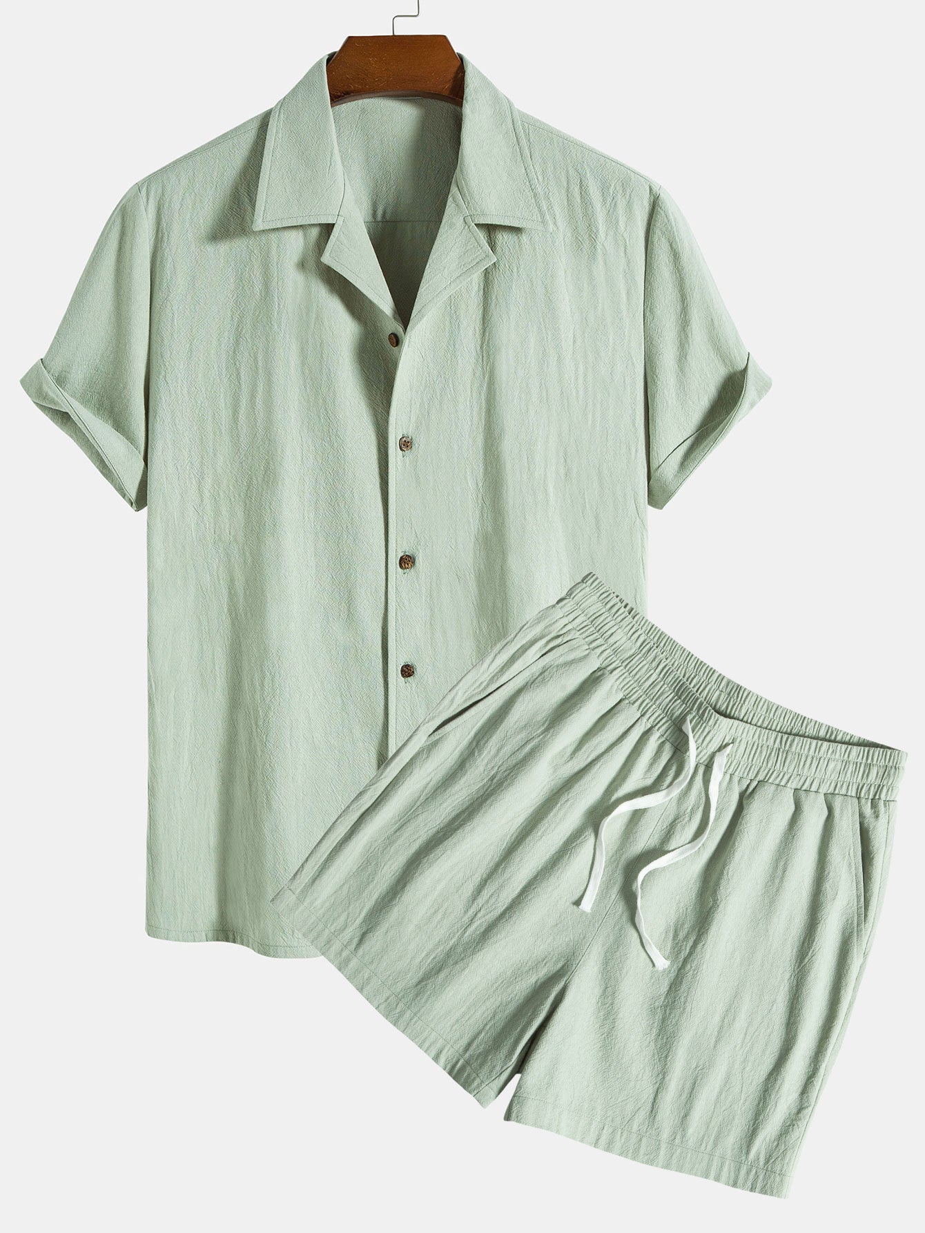 Textured Cotton Revere Shirt & 5