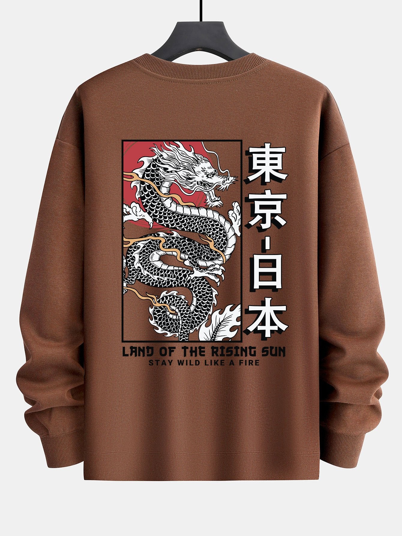 Tokyo Dragon Back Print Relax Fit Sweatshirt