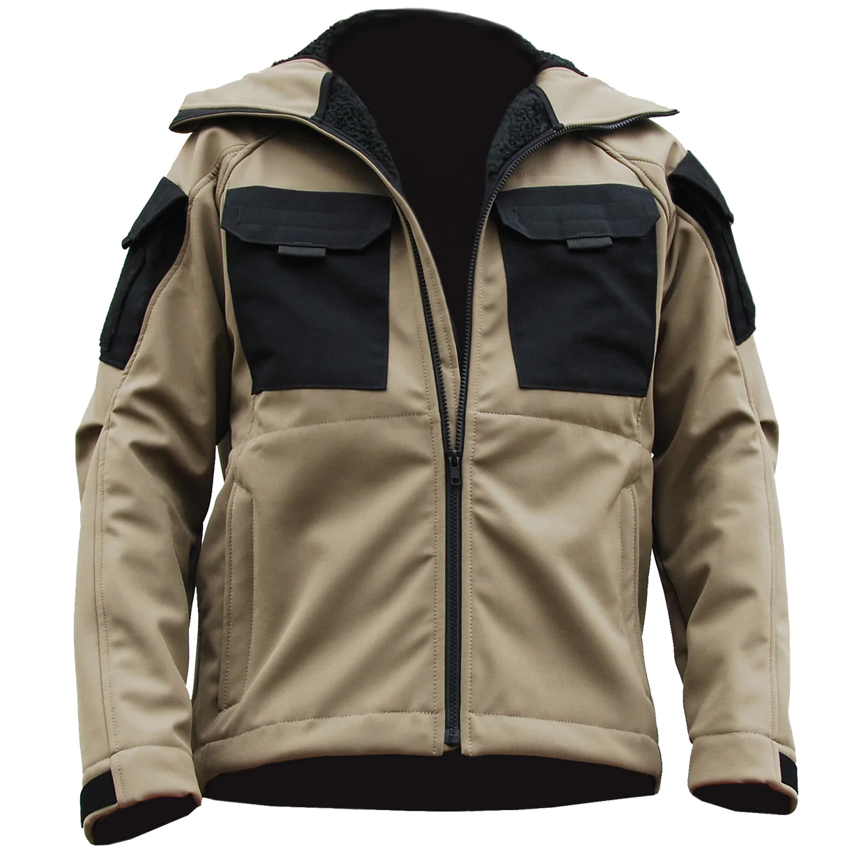 Men's Outdoor Windproof Warm Fleece Multi Pocket Tactical Winter Softshell