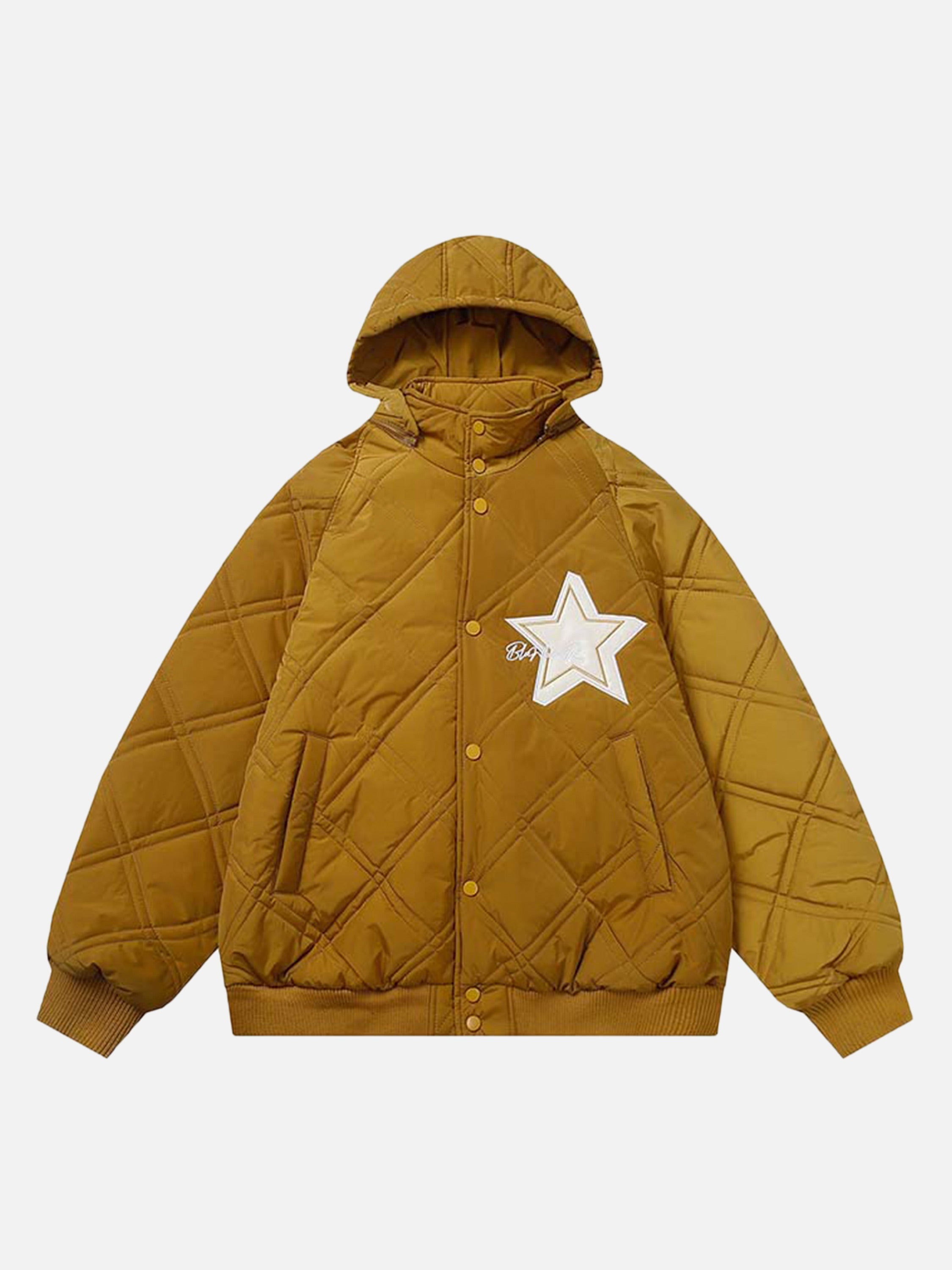 The Vimiaparty American Vintage Niche Diamond Plaid Thickened Cotton Jacket