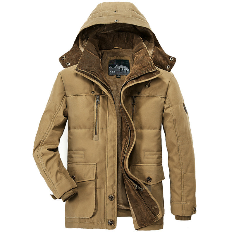 Men's Outdoor Multi-pocket Hooded Padded Coat