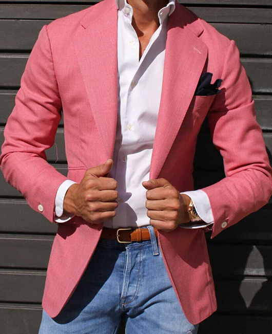 Business Solid One Button Pocket Long Sleeve Blazer