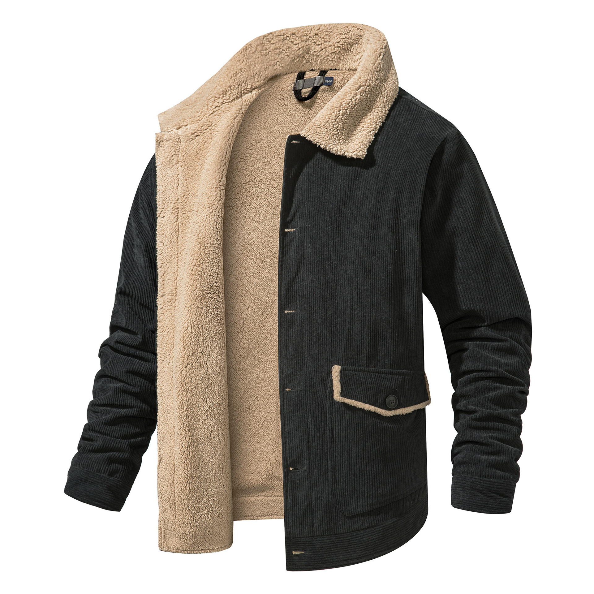 Men's Fleece Sherpa Multi-pocket Outdoor Jacket