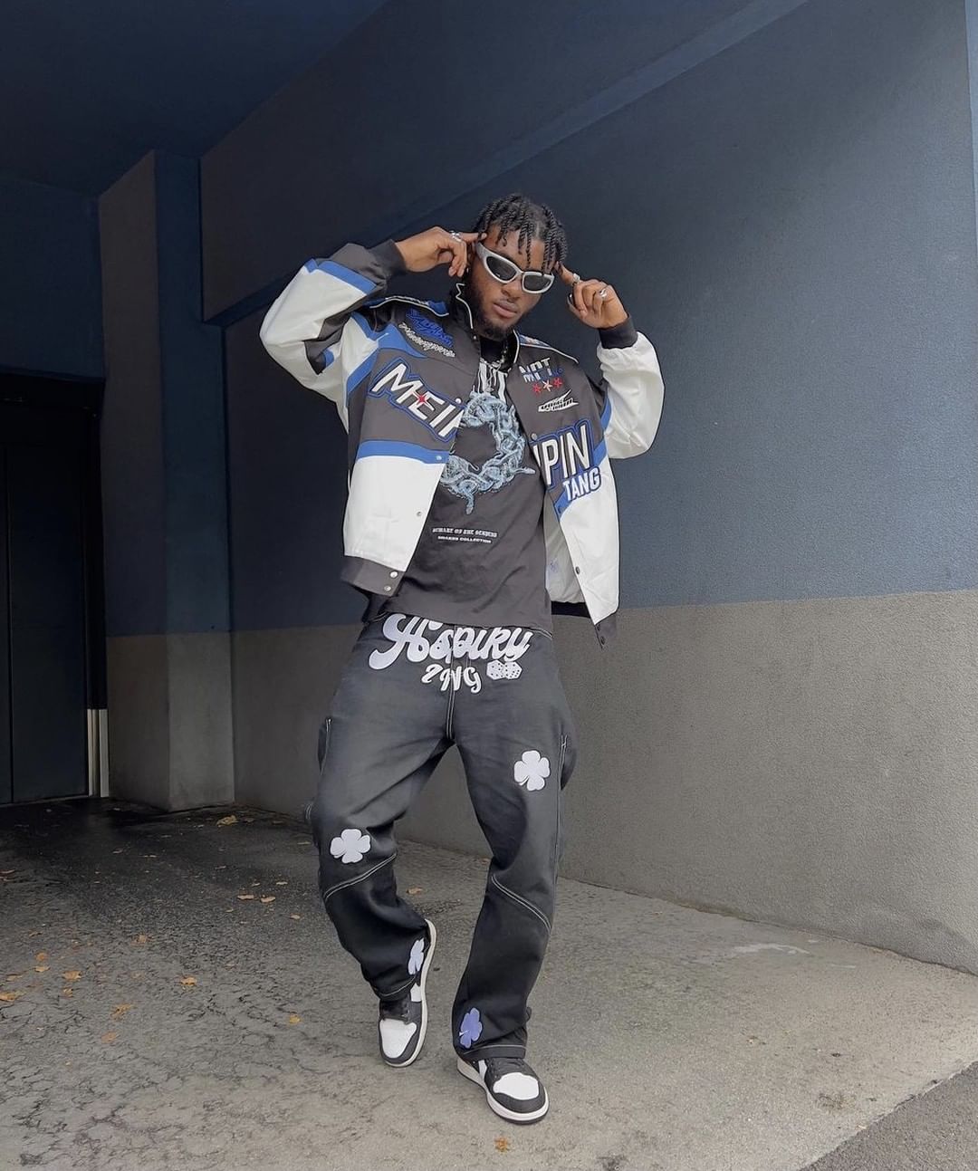 The Vimiaparty American Street Hip-hop Patchwork Embroidered Jacket