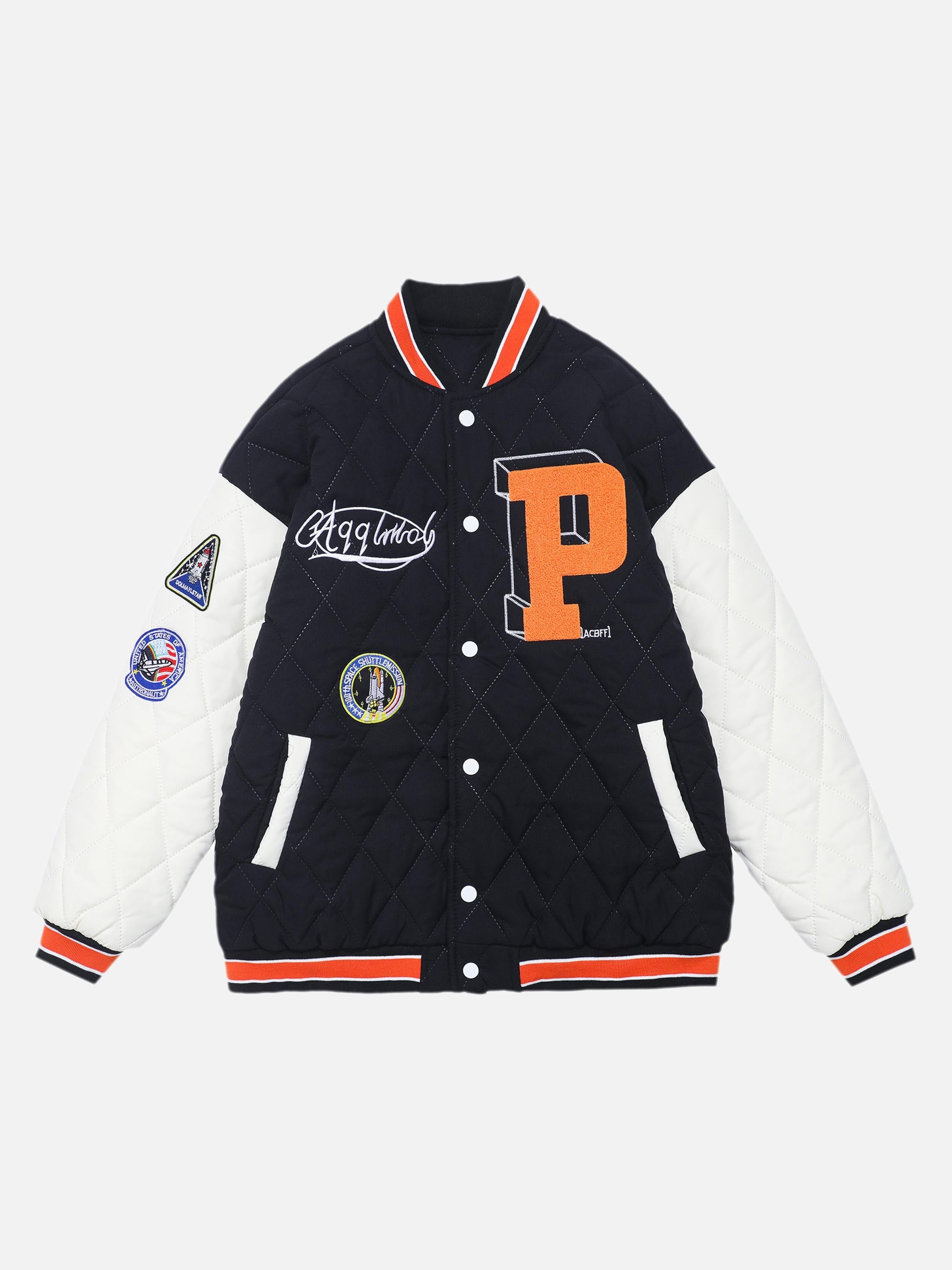 The Vimiaparty American Style Compound Velvet Check Thickened Cotton Baseball Suit Jacket