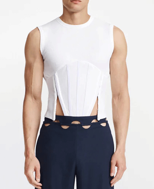 Fashion Plain Crew Neck Sleeveless Slim Fit Tank Top