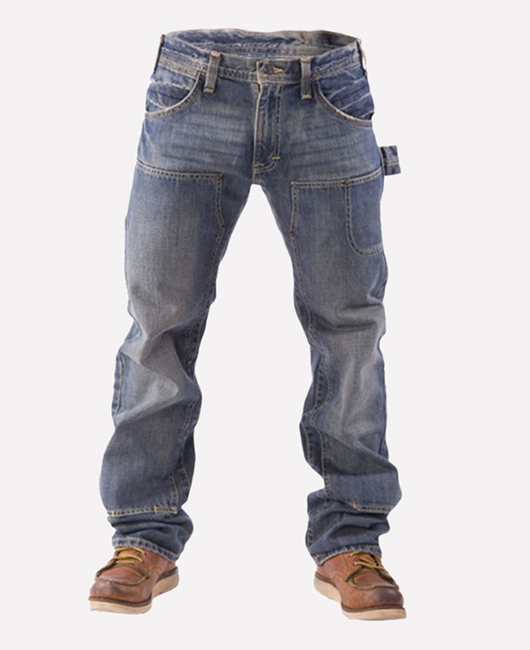 Casual Washed Pockets Design Denim Straight Leg Cargo Jeans