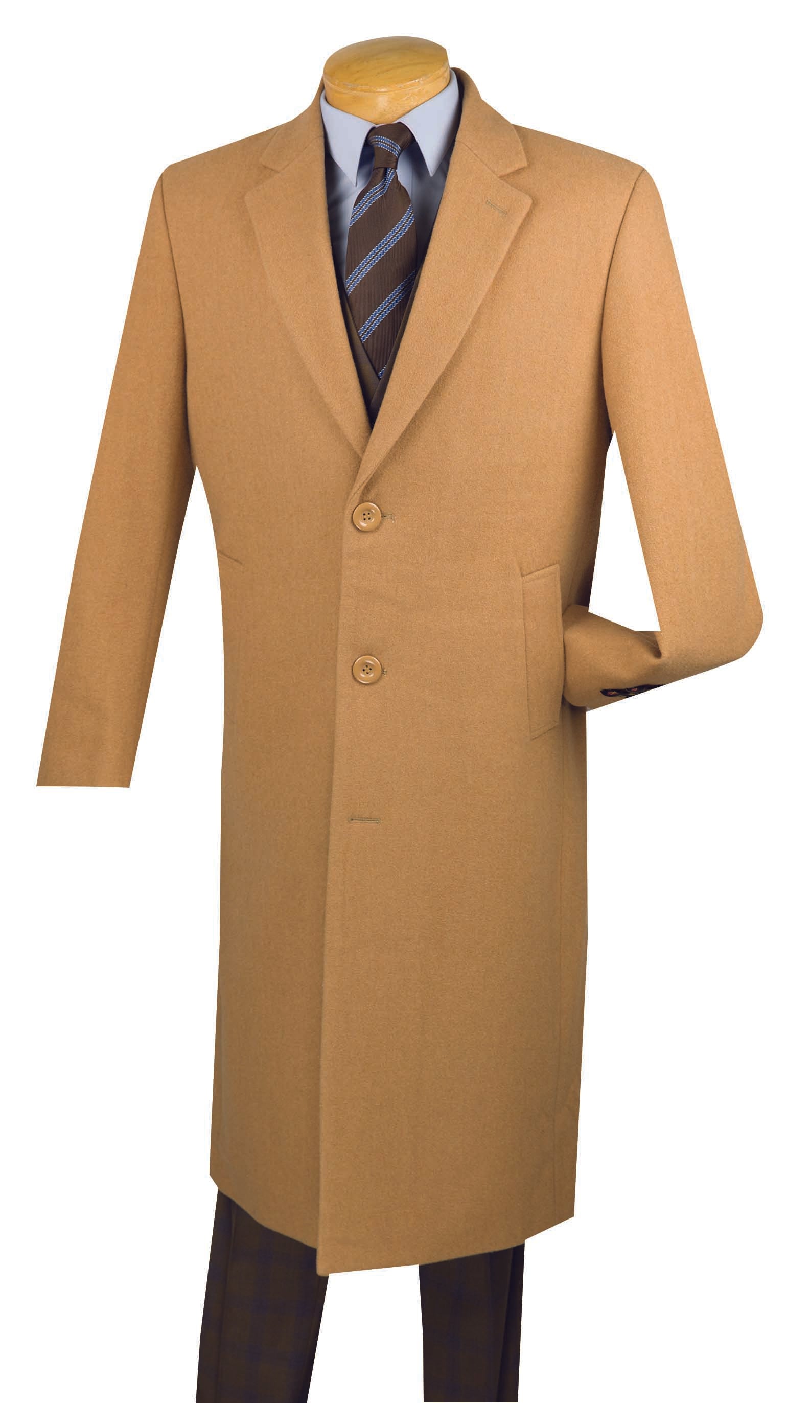 Milan Collection - Wool and Cashmere Regular Fit Dress Top Coat 48