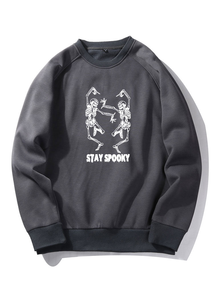 Halloween Funny Skeleton Print Sweatshirt