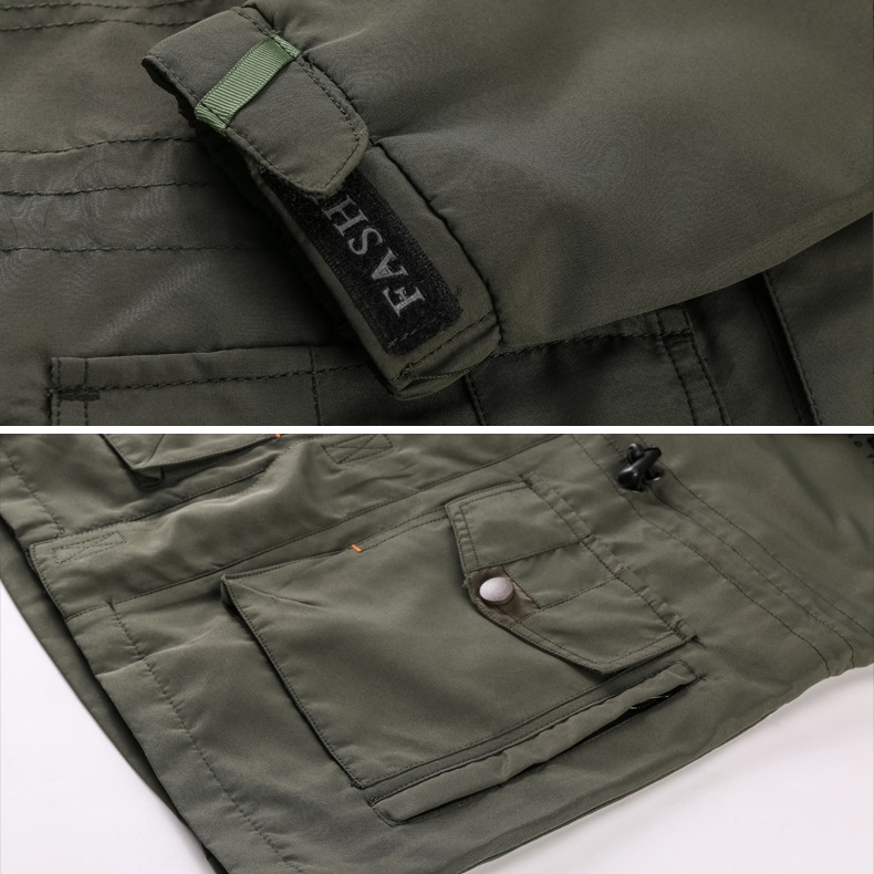 Mens Outdoor Windproof And Rainproof Multi-pocket Jacket
